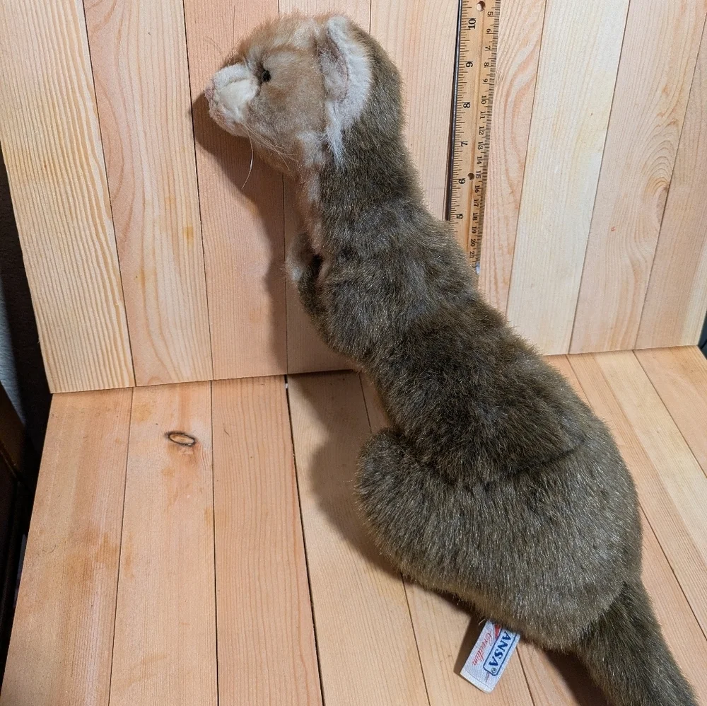 Hansa Brown Plush Ferret Toy preown